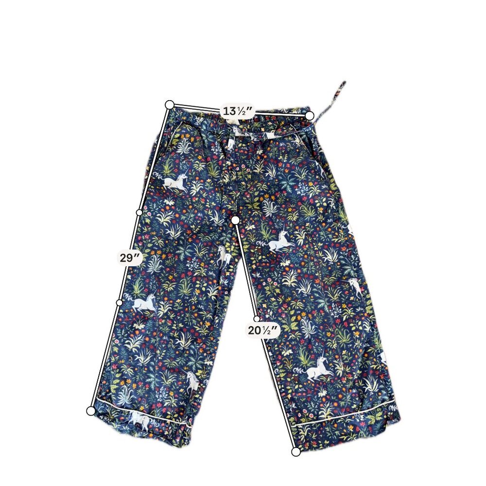 Printfresh Unicorn Botanical Pajama Pants XS Organic Cotton Lounge - Picture 4 of 4